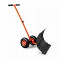 Adjustable Handle push snow shovel with wheel tool cart