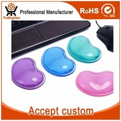 Heart-shaped Transparent Gel Silicone Wrist Rest Mouse Pad