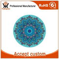 Custom Printed Friendly Rubber Foldable Round Yoga Mat with Strap/Packing Box 1