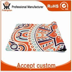 FDT High Quality Custom Printed Eco Natural Rubber Yoga Mat