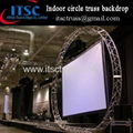 Indoor circular truss backdrop for