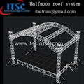 Halfmoon roof truss system in Trinida