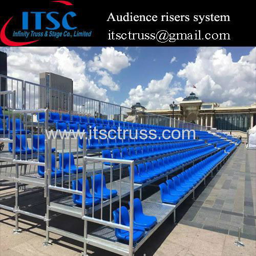 Audience risers system for outdoor events