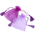 Personalized tassels organza bag with organza fabric 2