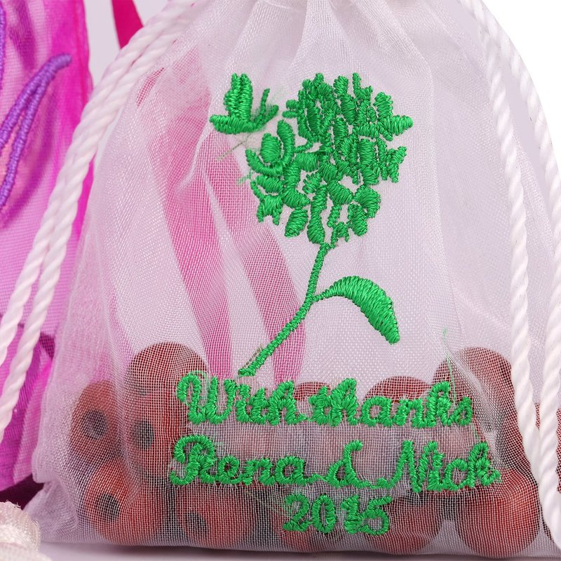 Customized festival candy gift organza drawstring bag