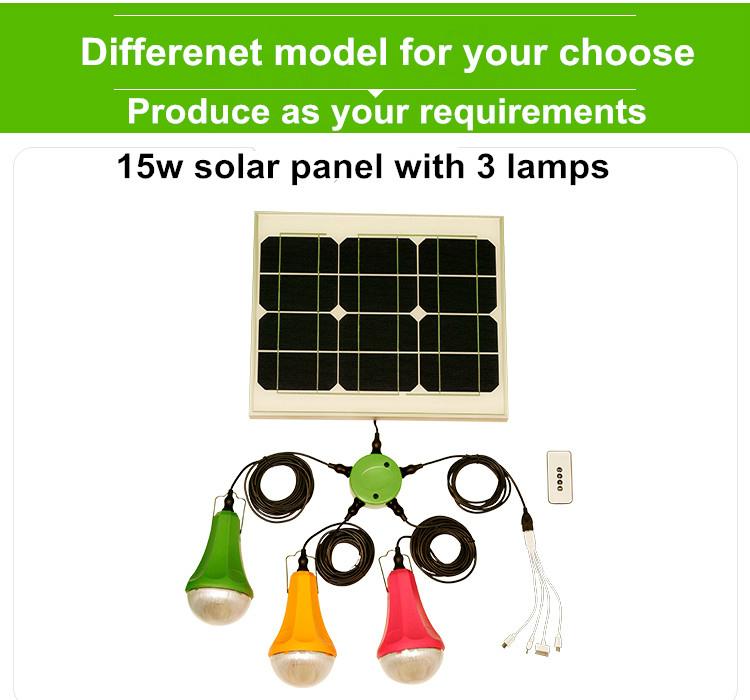 New Products Solar Panel Energy Kits Home Lighting System 4