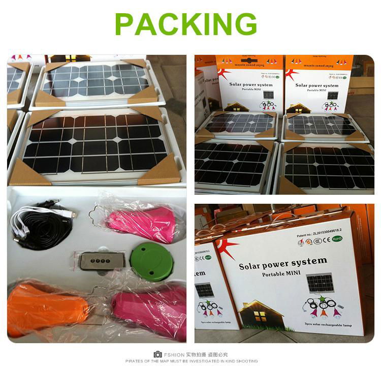 New Products Solar Panel Energy Kits Home Lighting System 5