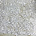 Factory direct white wedding decoration and textured wedding dress fabric 2