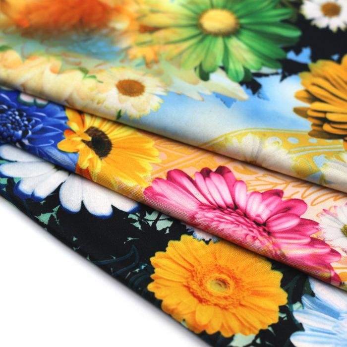 China alibaba Digital printed bright in color stretch beautiful printing fabric 3