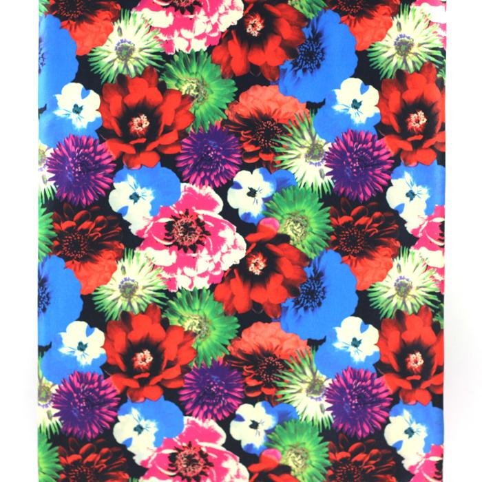Alibaba China Factory direct White Flower Digital Printed 100% Polyester Fabric 2