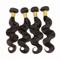 8A Brazilian Body Wave Human Virgin Hair Weave 3 Bundles With Lace Closure