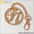 brand logo engraved name keychains for bags 2