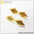 Fashion metal shiny gold debossed logo tags 3