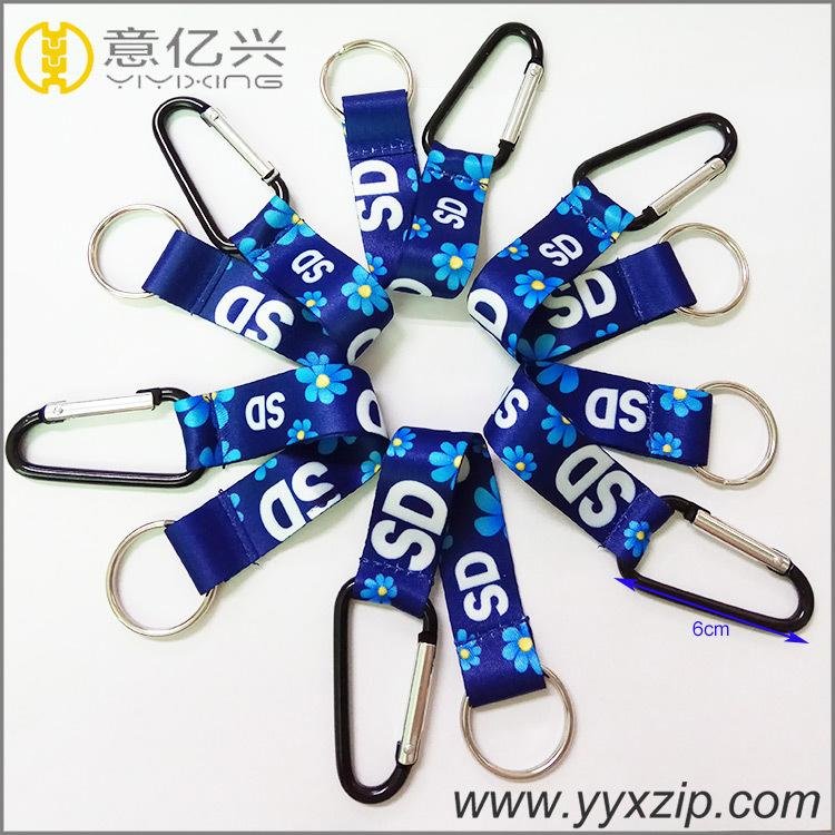 custom style carabiner keychain with sublimation tape 3