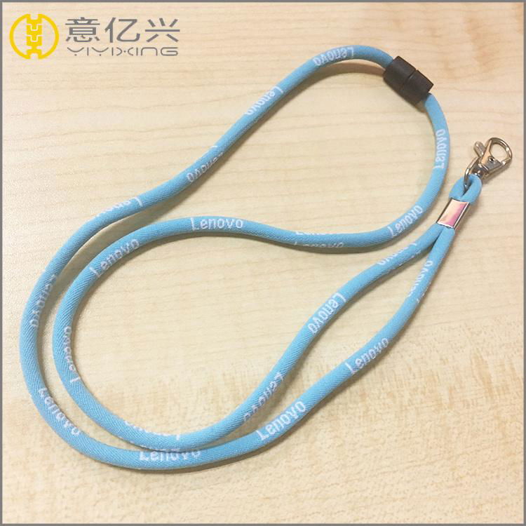 supple stretch polyester sublimation string rope lanyards 3