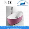 Pink freestanding bathtub pink acrylic