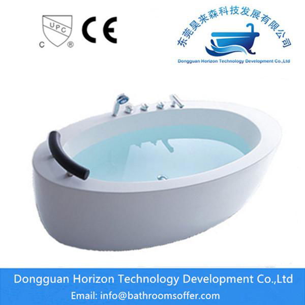Round shape freestanding hydraulic modern tub