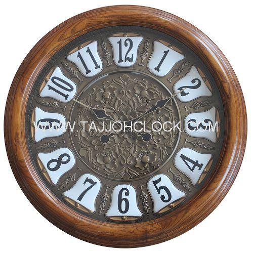 High Quality home decor round wooden frame wall clock