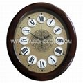 High quality oval home decor wooden frame wall clock 1