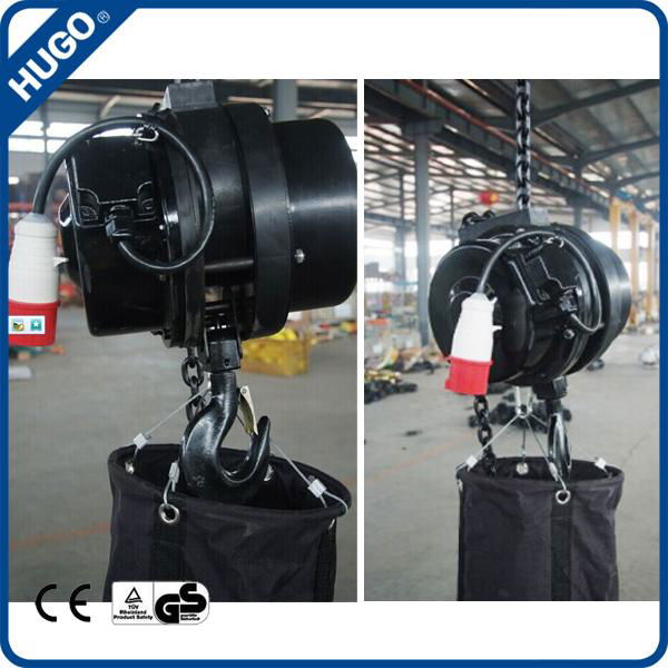 Electric chain stage hoist hook inverted type 1 ton with 12M lifting