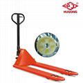 Heavy duty 2500kg hand pallet truck with pu wheel