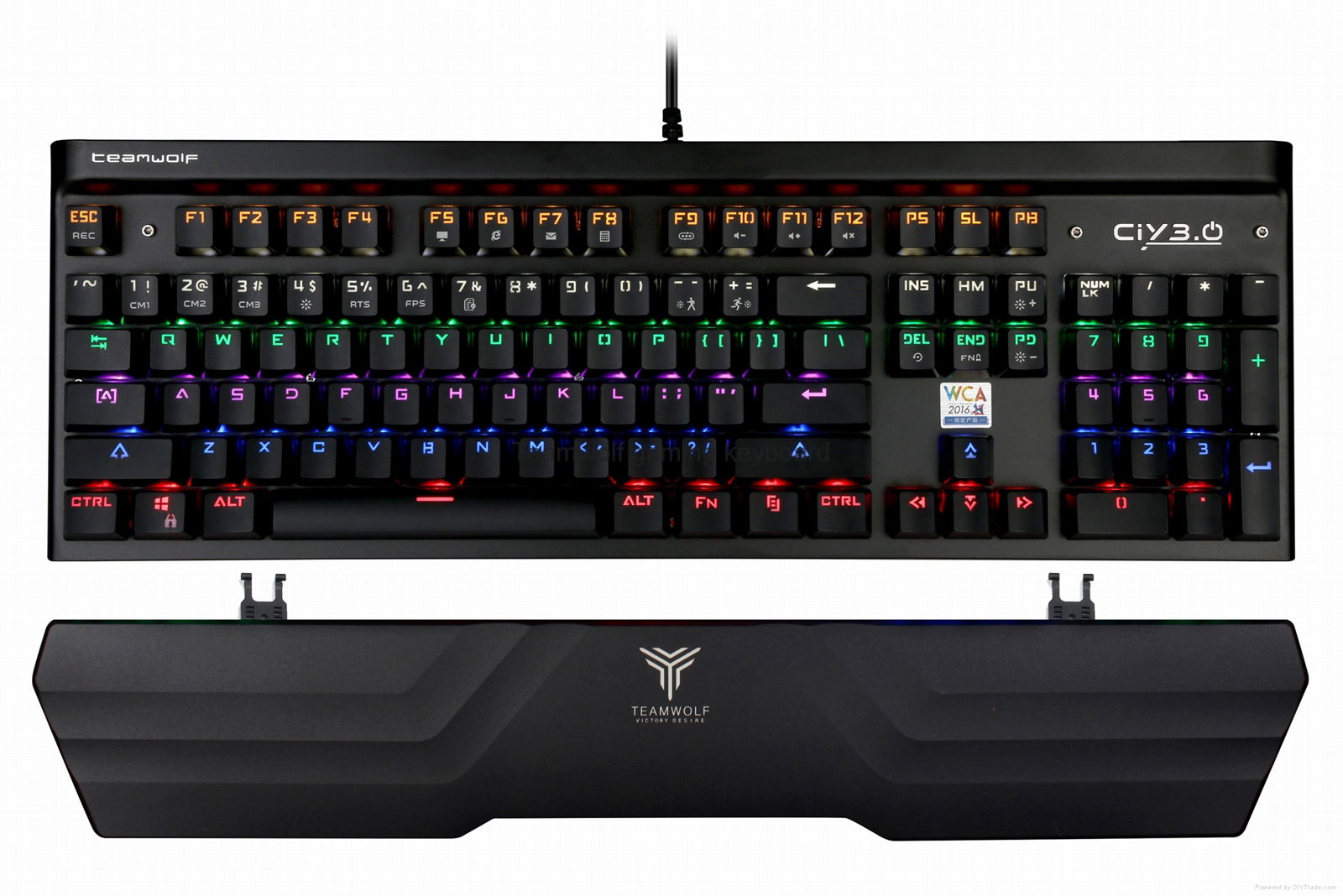 Arbiter-TEAMWOLF wired gaming keyboard with RGB backlight-X21 2