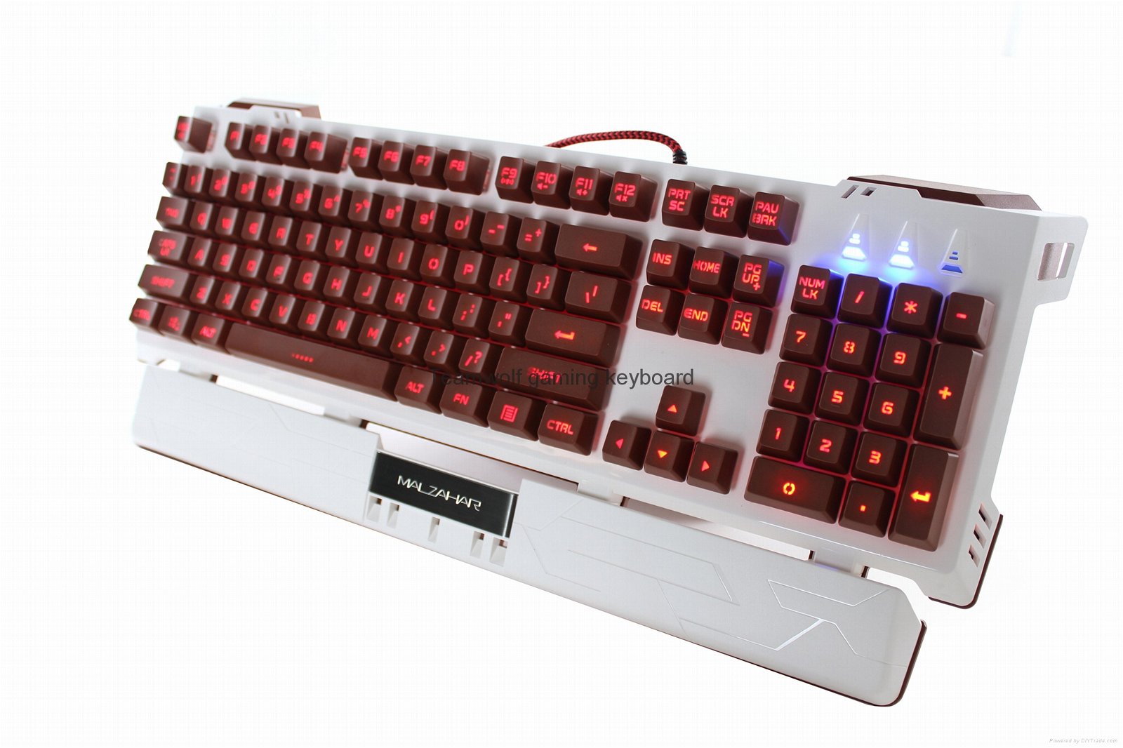 Arbiter-TEAMWOLF wired Membrain gaming keyboard with color Mixed light-AK616 2