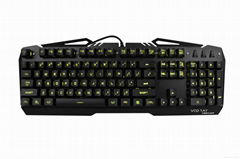 Arbiter-TEAMWOLF wired Membrain gaming keyboard with color Mixed light-G13