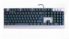 Arbiter-TEAMWOLF wired Membrain gaming keyboard with color Mixed light-G12