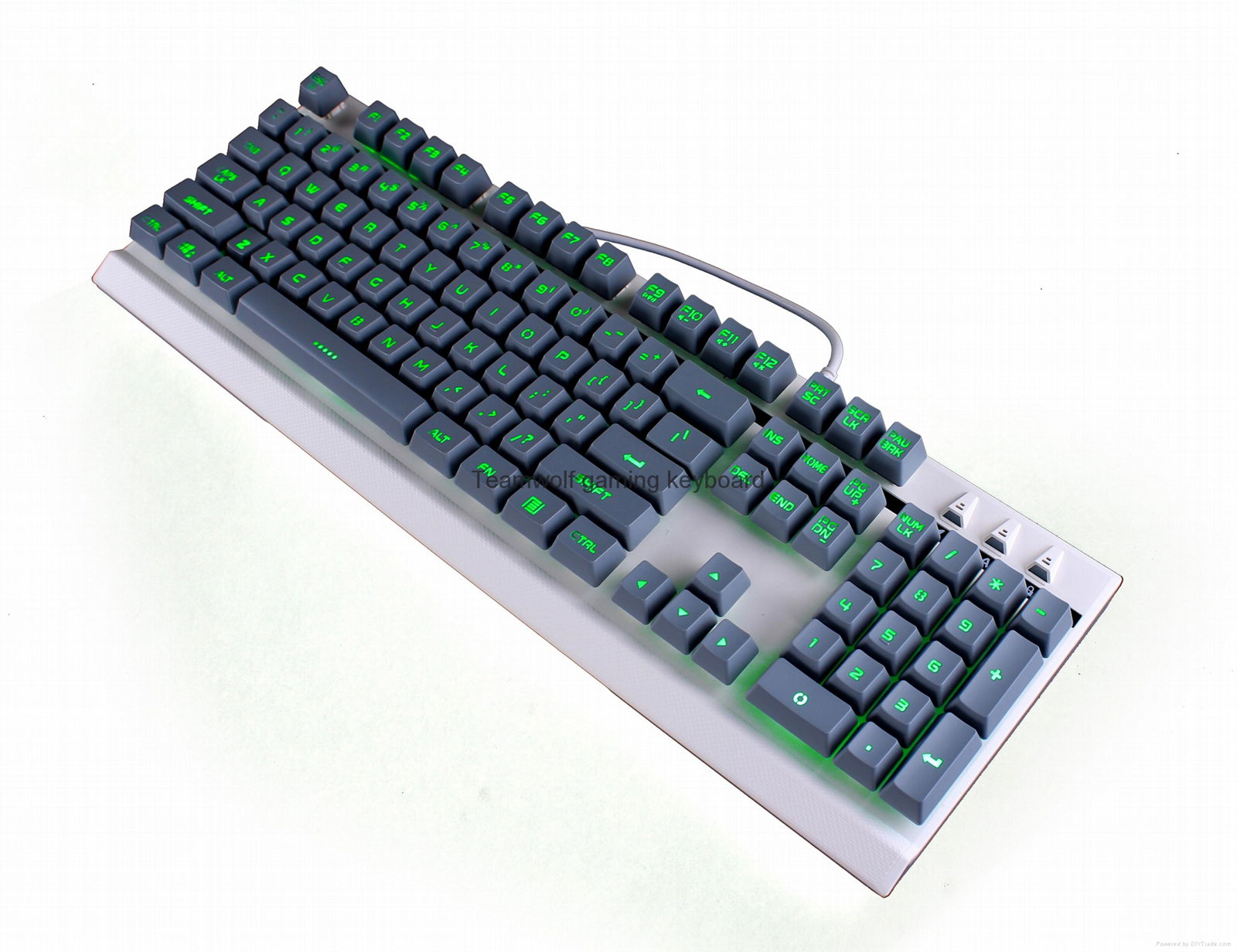 Arbiter-TEAMWOLF wired Membrain gaming keyboard with color Mixed light-G12 2