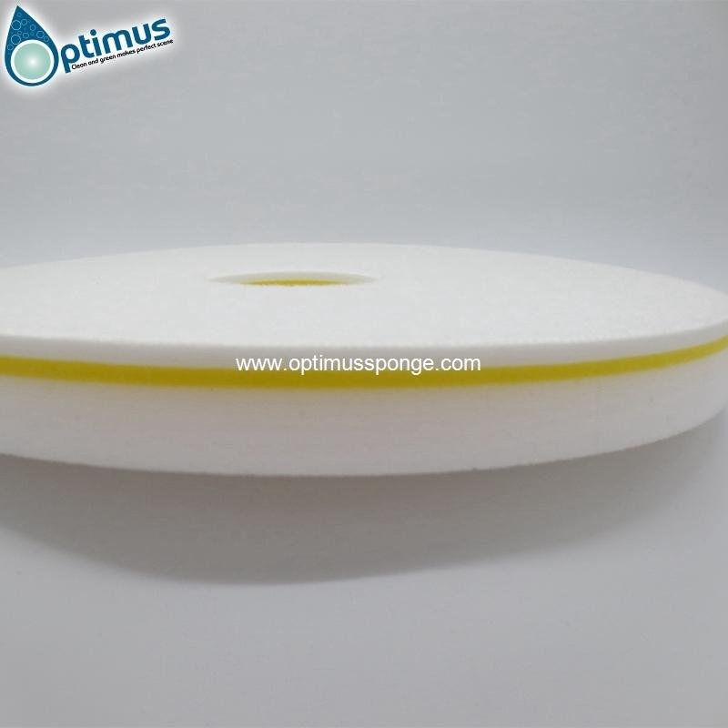 white floor pad sponge eraser for machine Doodle with yellow layer 2