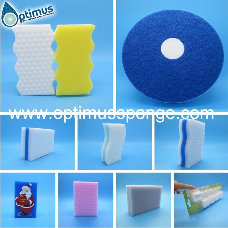 magic nano cleaning melamine sponge eraser with PU sponge factory sell 3