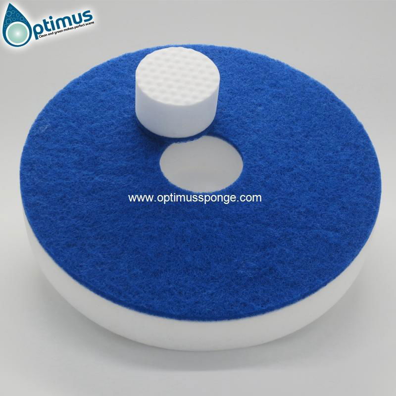 17'' inches melamine floor pad for machine with blue scouring pad