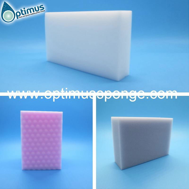 3 layers melamine sponge compostite with blue pu sponge  3