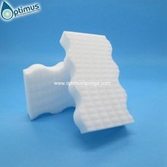 Customized wave special shaped melamine sponge 