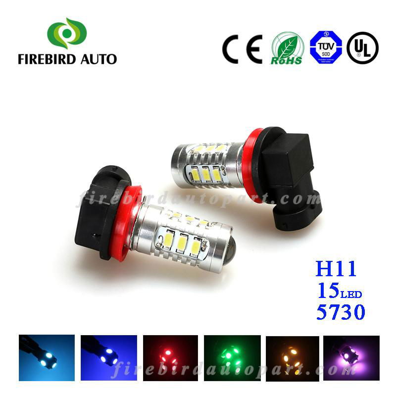 Super Bright H11 5730 15SMD Led Ice Blue light Car Led Headlight fog light 3