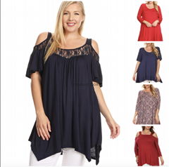 Women's plus size top tunic plus size