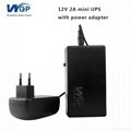 High capacity mini ups 12V 2A uninterrupted power supply ups for camera and DVR
