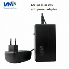 High capacity mini ups 12V 2A uninterrupted power supply ups for camera and DVR