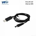 USB 5V step up cable 5v to 12v voltage converter cable