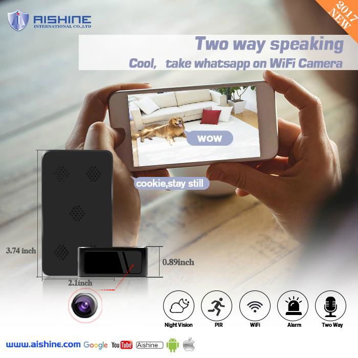 HD 1080p black box wifi invisible hidden camera 5 meters night vision and PIR  3