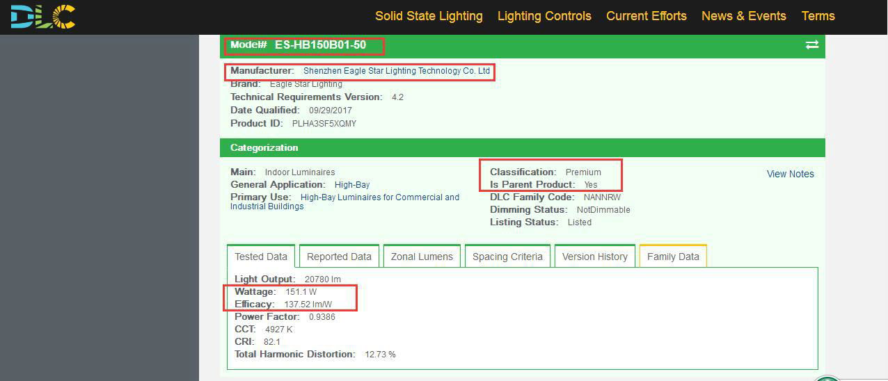 Dlc Premium ETL 240W 347V AC 100-277V AC Industrial LED UFO High Bay Light 5