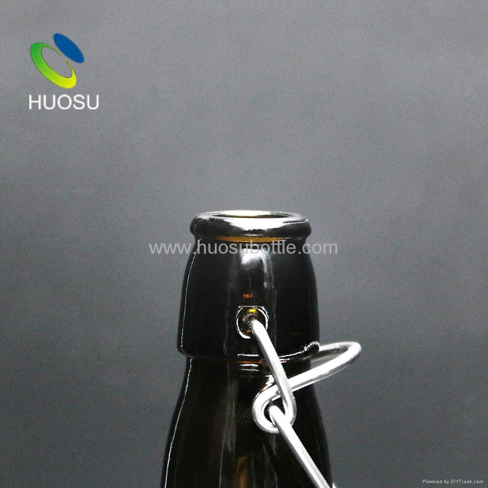 330ml 500ml 1000ml amber glass bottle with swing top 5