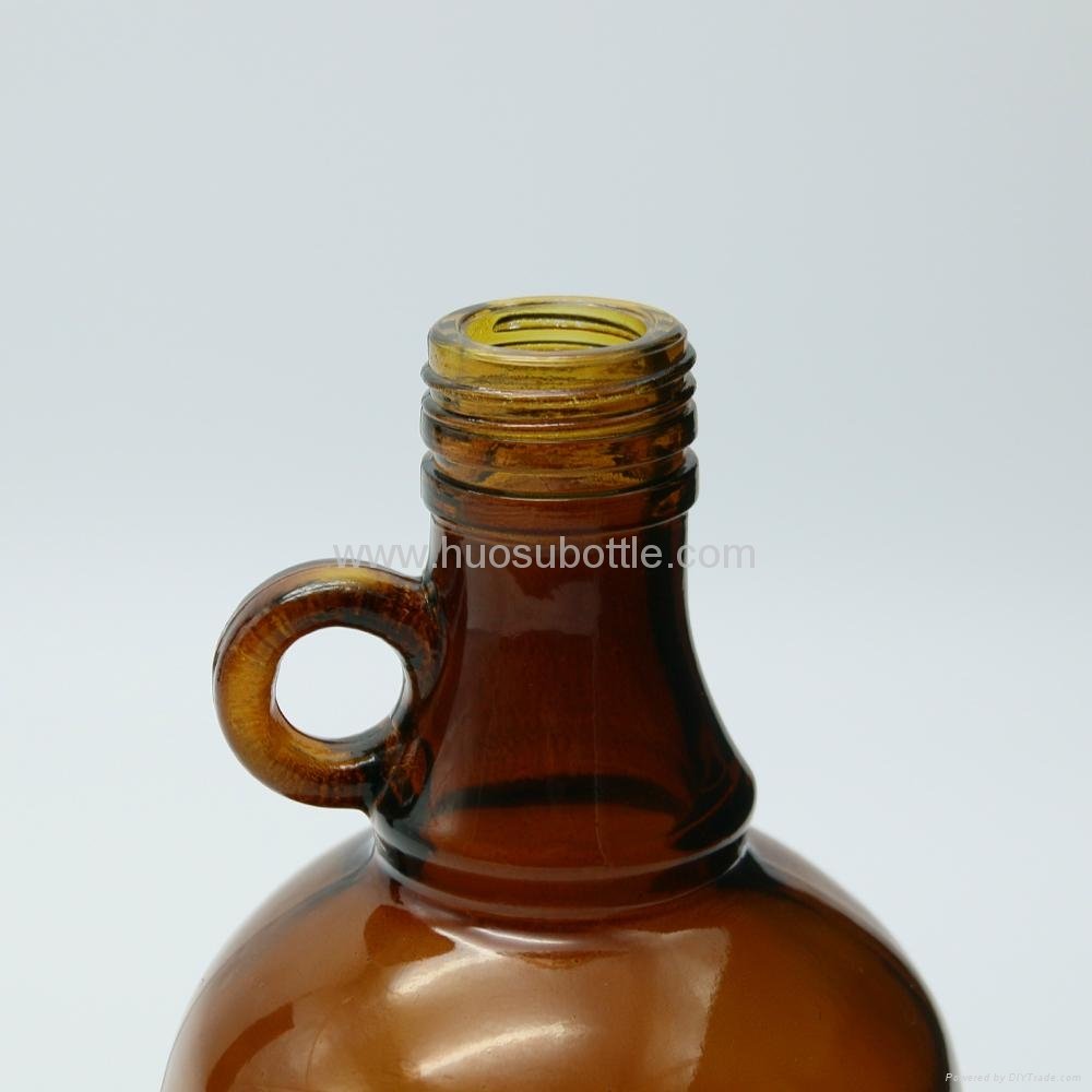 32oz amber/transparent glass beer growler with screw cap 4