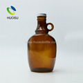 32oz amber/transparent glass beer growler with screw cap