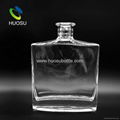 wholesale 750 ml flat transparent glass