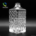 wholesale custom 750 ml squar transparent glass vodka bottle 4