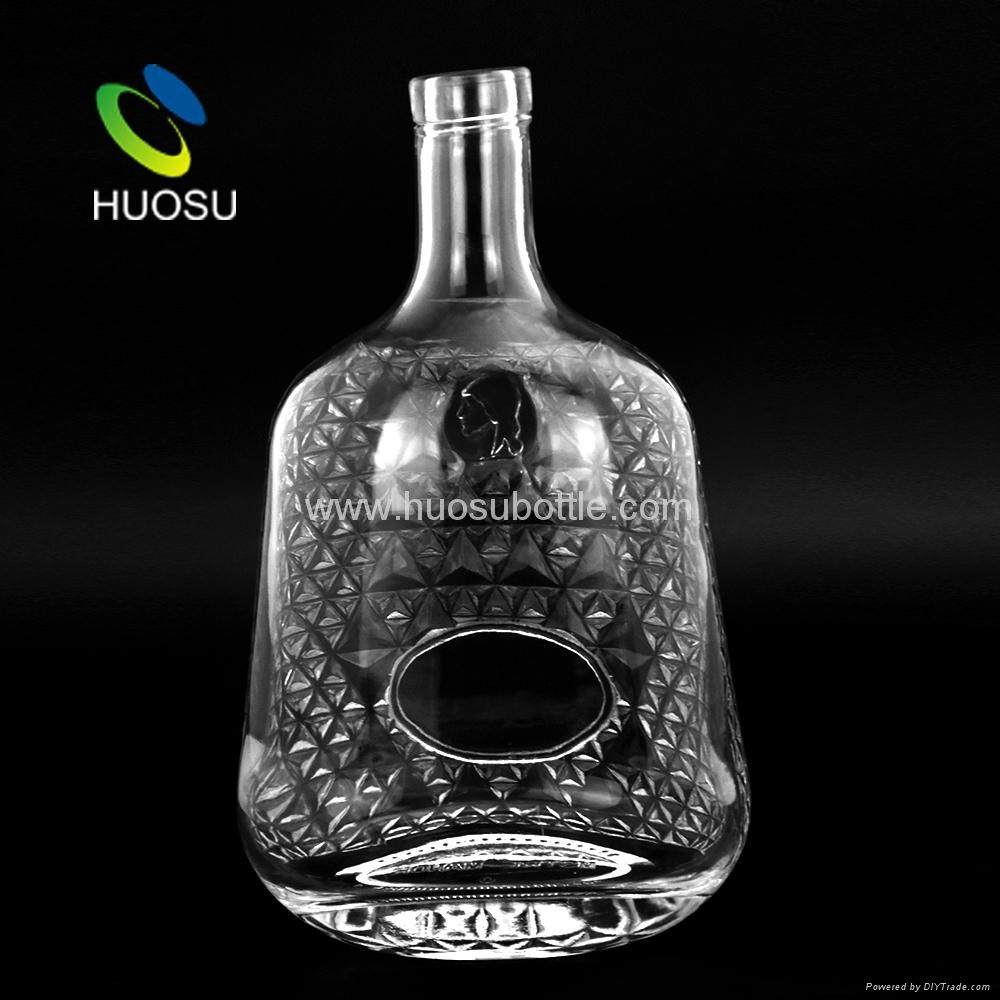 wholesale 750 1000 1500 ml glass whisky bottle 3