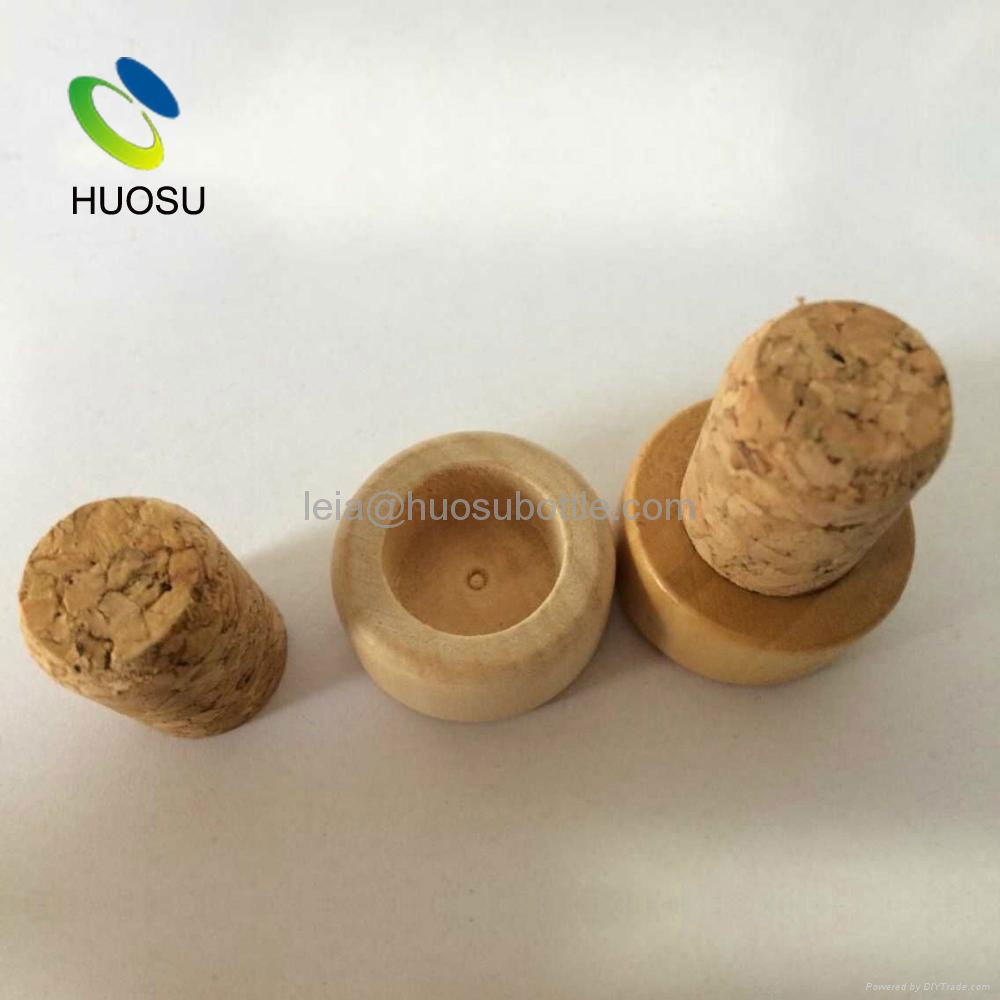 wholesale synthetic wood plastic bottle stopper T cork 5