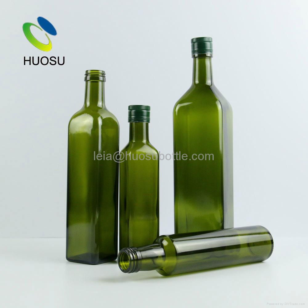 wholesale green glass olive oil bottle 2